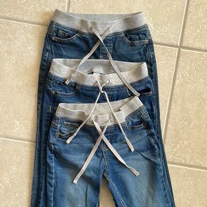 Lot of 3 Justice knit waist jeans